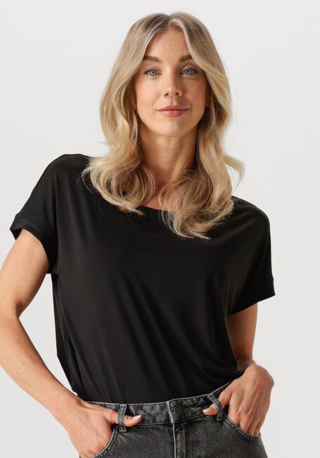 Schwarze MSCH COPENHAGEN T-shirt FENYA MODAL TEE - large