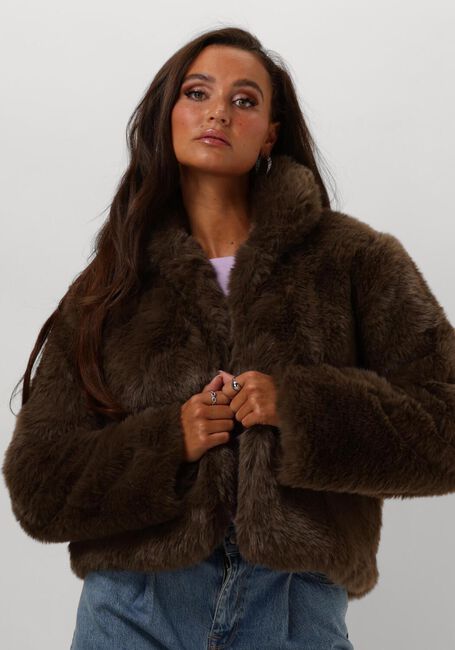 Taupe MODSTRÖM Fake-Fur-Jack LOUISAMD JACKET - large