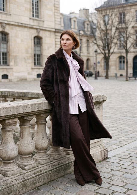 Braune BEAUMONT Fake-Fur-Jack COBY COAT - large