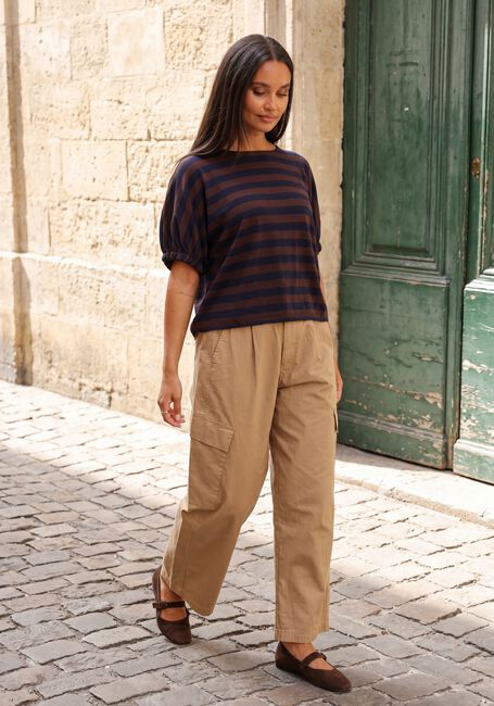 Braune BY-BAR Top MERLE BIG STRIPE TOP - large