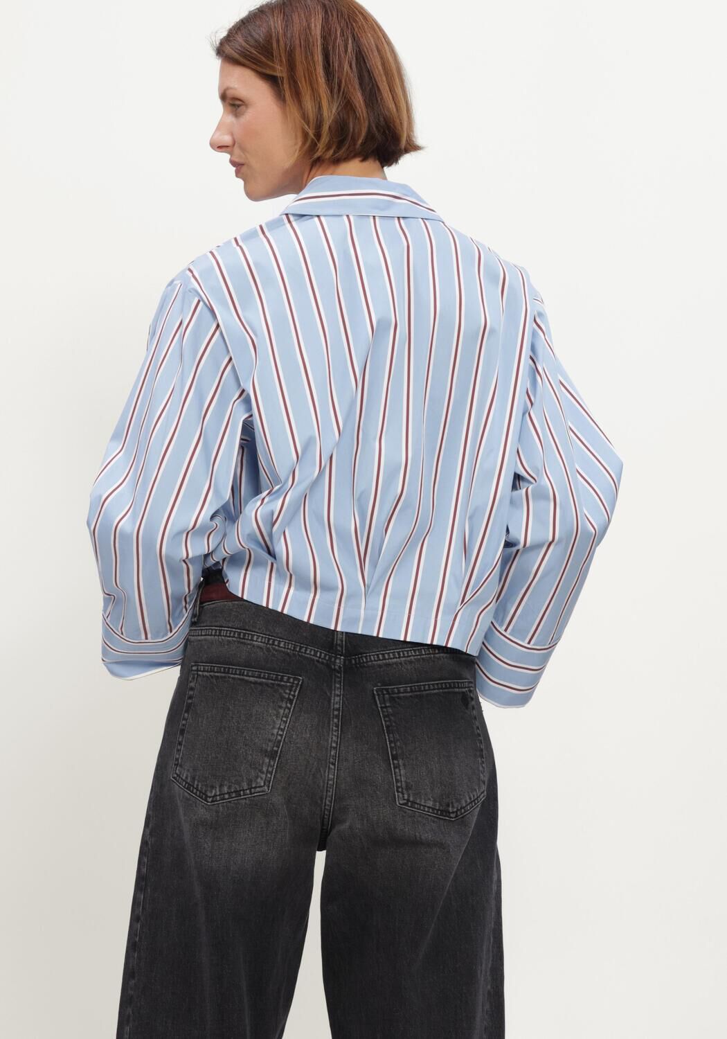 Hellblau STUDIO ANNELOES Blusen Erina stripe blouse - large