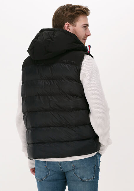 Schwarze TOMMY HILFIGER Bodywarmer MIX MEDIA VEST - large