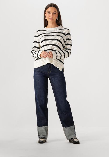 Mehrfarbige/Bunte MODSTRÖM Pullover MADDIEMD STRIPE O-NECK - large