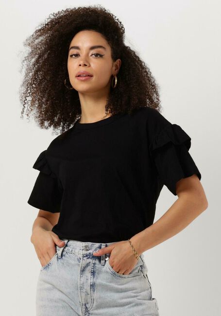 Schwarze SELECTED FEMME T-shirt SLFRYLIE SS FLORENCE TEE - large