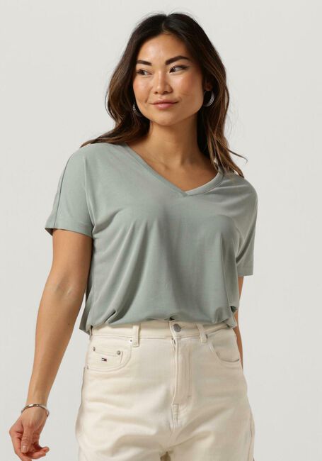 Grüne MSCH COPENHAGEN T-shirt MSCHFENYA MODAL V NECK TEE - large