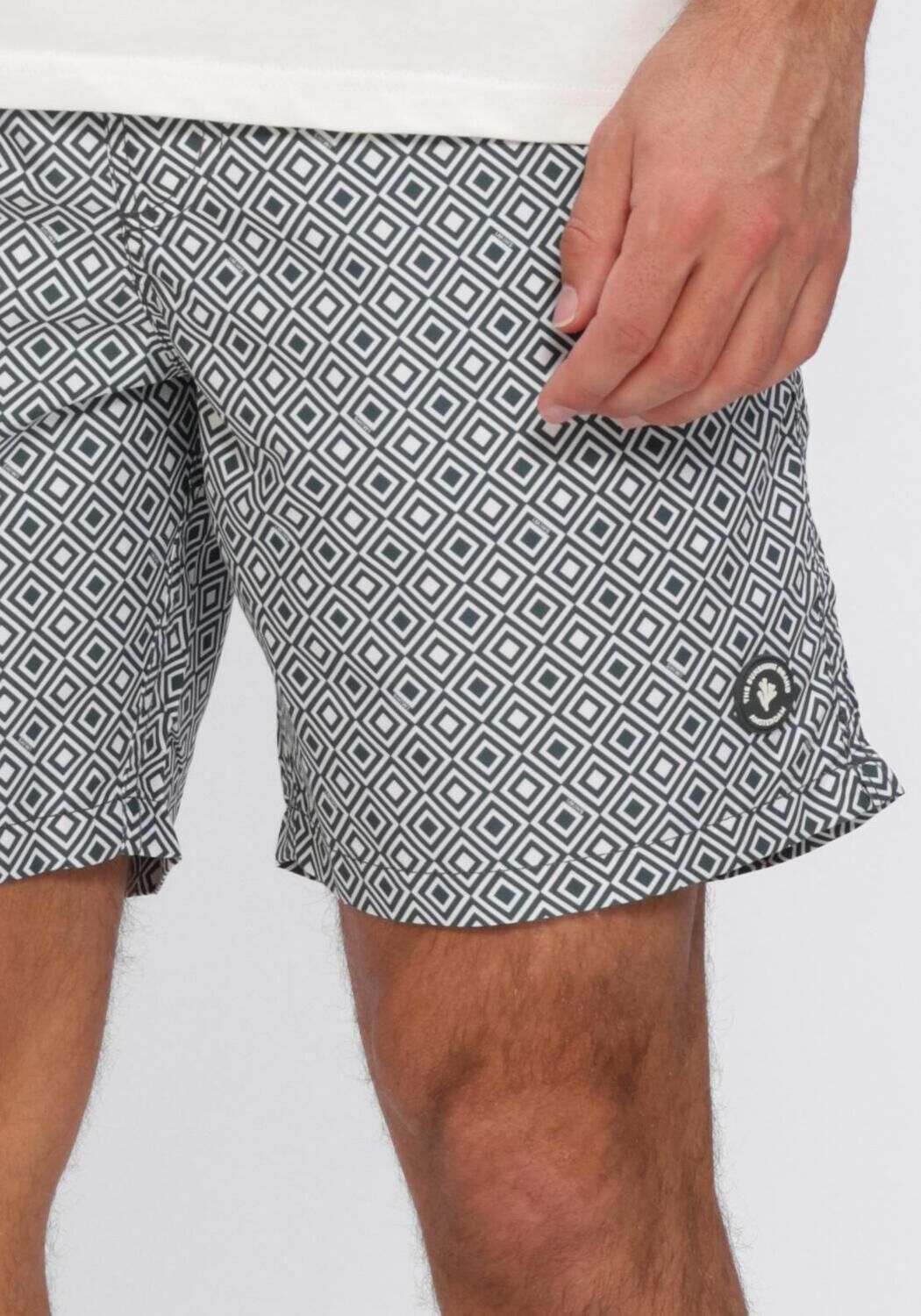 Gr&uuml;ne SHIWI Badehosen MIKE SWIM SHORTS 7 INCH GEO SQUARE - large
