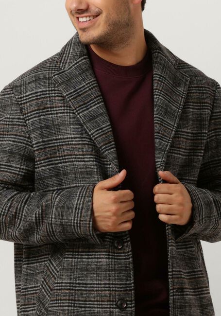 Graue SCOTCH & SODA Mäntel HAIRY BOUCLE OVERCOAT - large