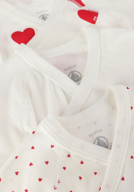 Weiße PETIT BATEAU Strampler 3 BODIES NAISS MC - large
