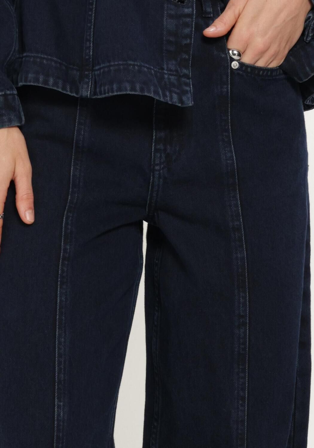 Blaue MSCH COPENHAGEN Barrel jeans MSCHUTTA EVI HW TAPERED JEANS - large