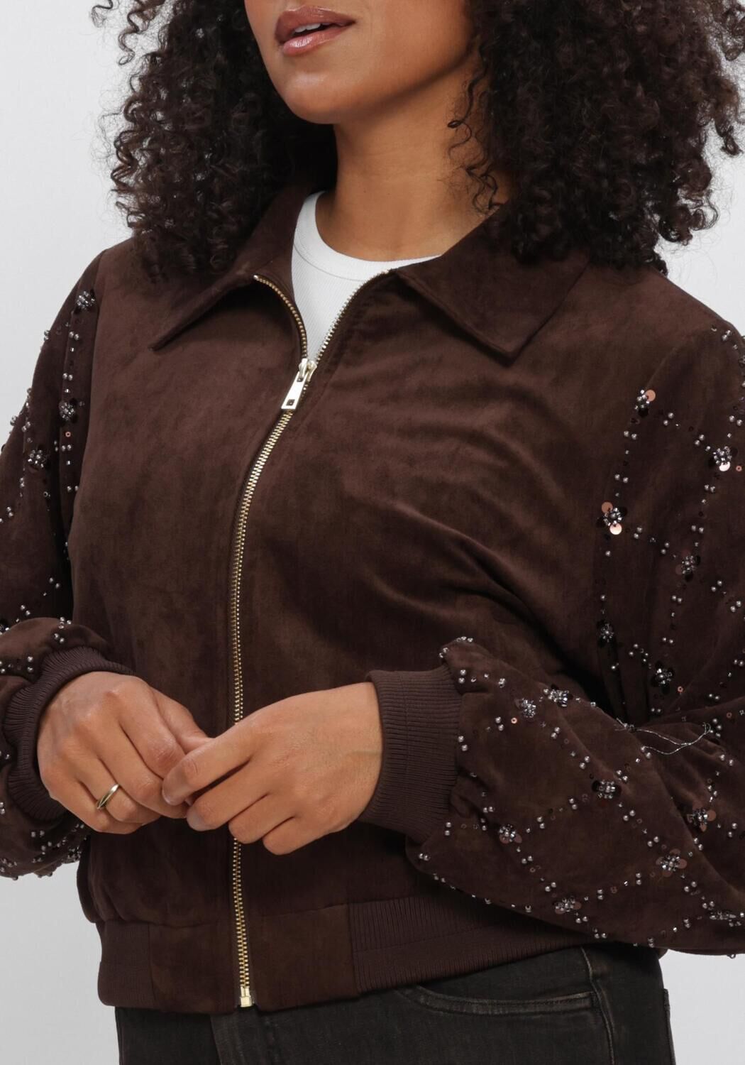 Braune NUKUS Jack DAISY BOMBER SUEDE - large