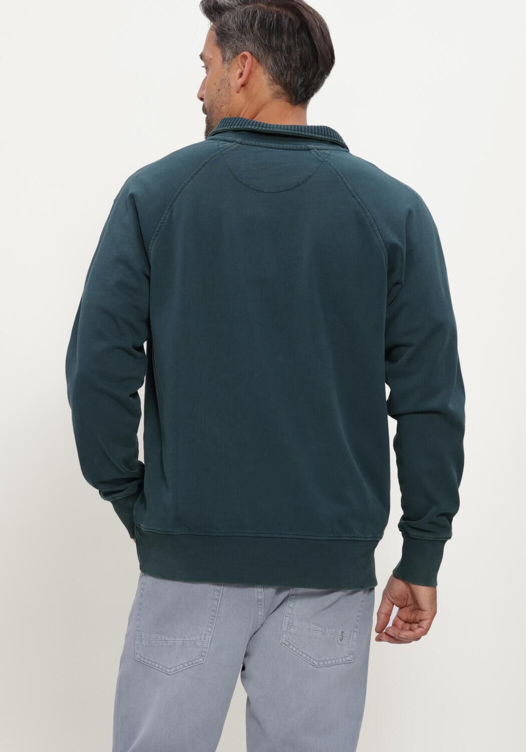 Gr&uuml;ne BUTCHER OF BLUE Sweatshirt ARMY SWEAT HALF ZIP - large