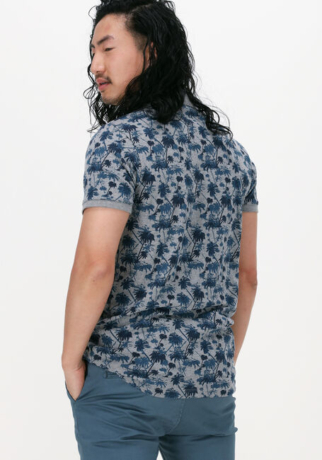 Graue DSTREZZED Polo-Shirt BOWIE POLO AQUA PALM PIQUE - large
