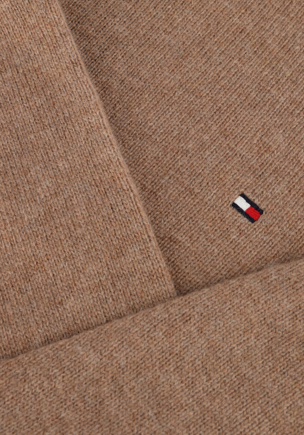 Camelfarbene TOMMY HILFIGER Pullover LAMBSWOOL CREW NECK - large