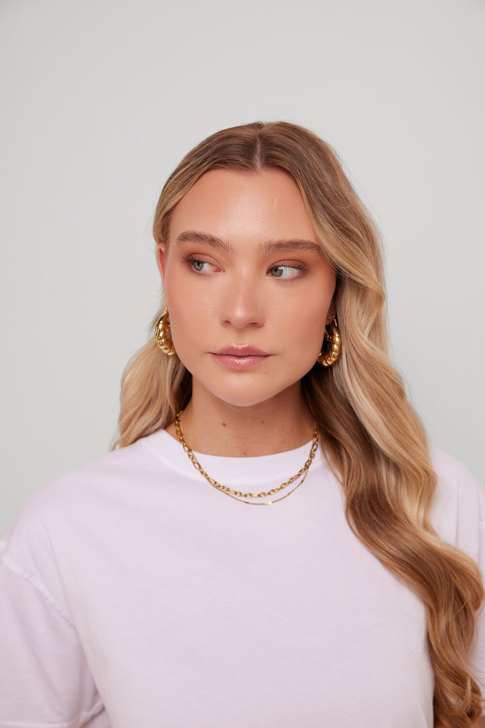 Goldfarbig NOTRE-V Kette OMSS22-020 - large