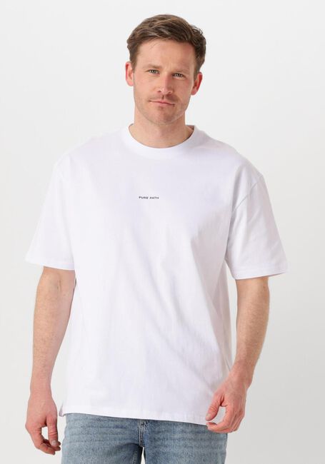 Weiße PURE PATH T-shirt LOOSE FIT CREWNECK SS T-SHIRTS - large