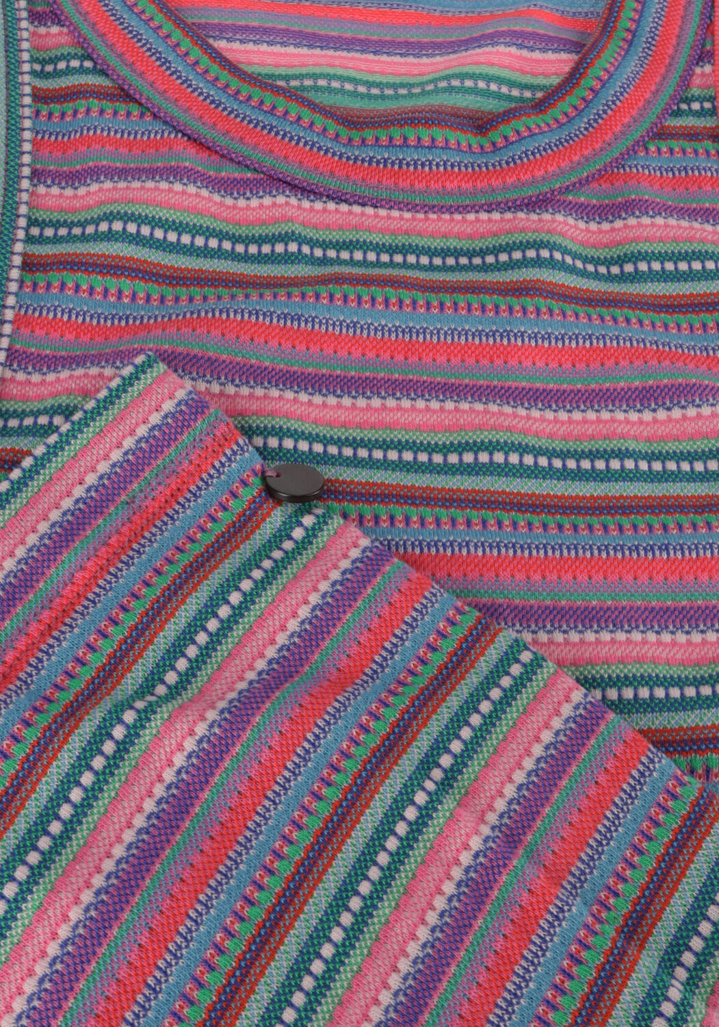 Mehrfarbige/Bunte SCOTCH & SODA Top TEXTURED STRIPE RACER TANK - large