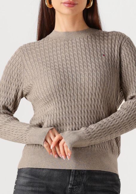 Beige TOMMY HILFIGER Pullover CO CABLE FINE GG C-NK LS SWT - large