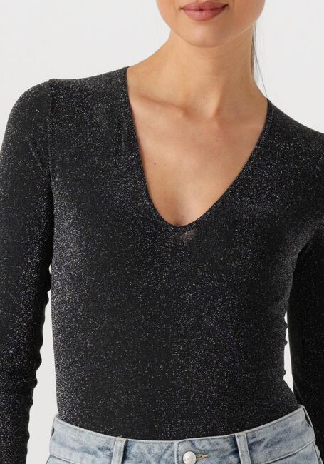 Schwarze WOLFORD Top SHIMMER BODY - large