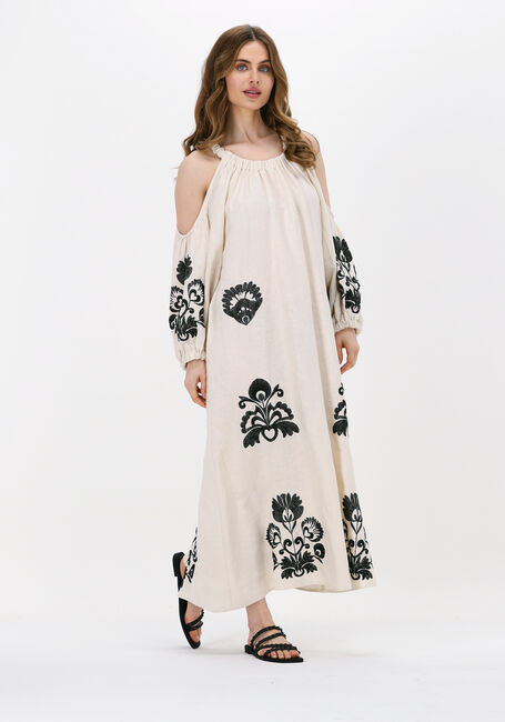 Sand ACCESS Maxikleid DRESS WITH OPEN SHOULDERS AND EMBROIDERIES - large
