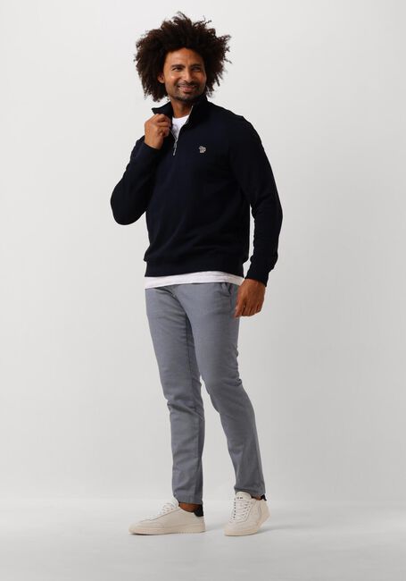 Dunkelblau PS PAUL SMITH Pullover MENS LS REG FIT HALF ZIP TOP ZEBRA - large
