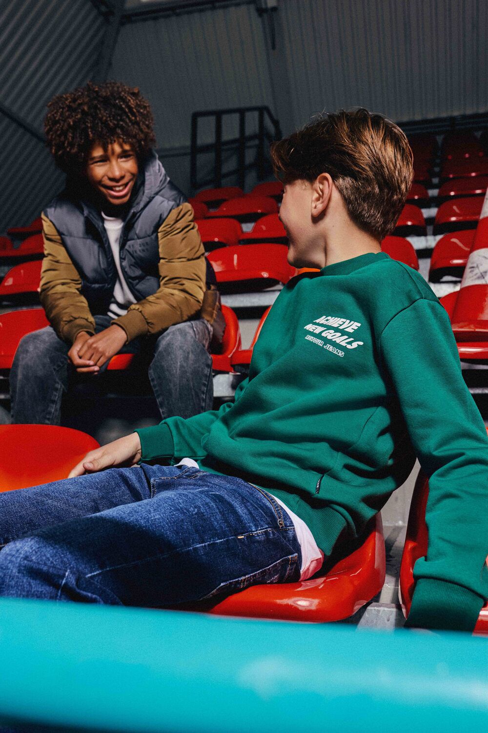 Dunkelgr&uuml;n RETOUR Sweatshirt KELTO - large