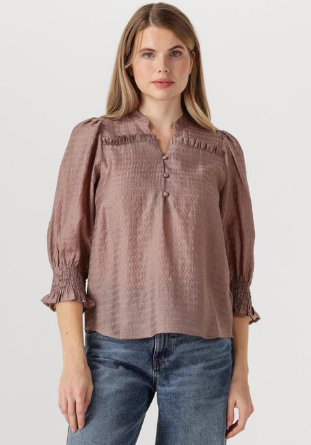 Taupe CO'COUTURE Blusen CHARLIECC FRILL SS SHIRT - large