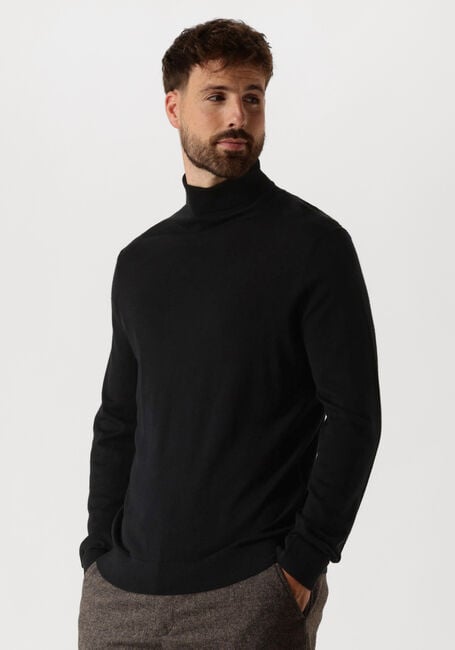Schwarze SELECTED HOMME Rollkragenpullover SLHTRAY LS KNIT MERINO ROLL NECK - large