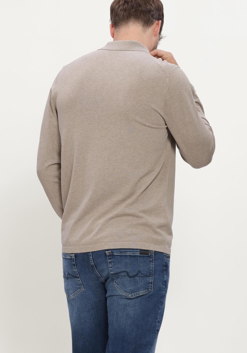 Beige PROFUOMO Pullover LUXURY BASIC - large