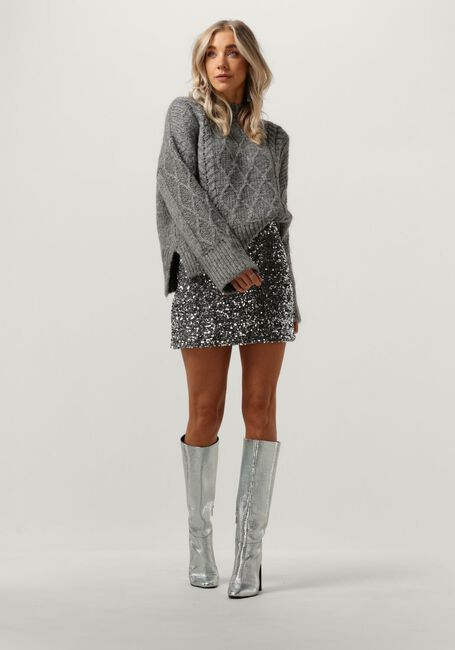 Silberne SECOND FEMALE Minirock SHIMMER MINI SKIRT - large