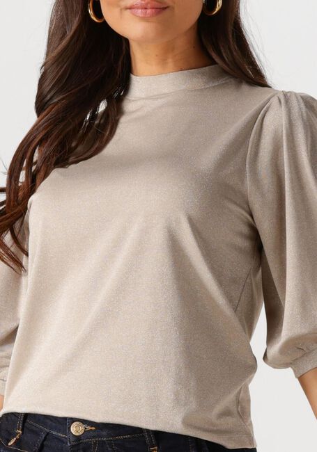 Bronzefarbene SUMMUM Top SHORT SLEEVE TOP SOFT LUREX JERSEY - large