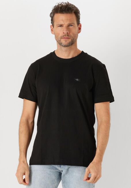 Schwarze CALVIN KLEIN T-shirt WOVEN LABEL REGULAR TEE - large