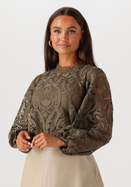 Olive SUMMUM Blusen BLOUSE LACE - large