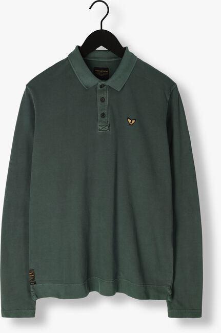 Grüne PME LEGEND Polo-Shirt LONG SLEEVE POLO PIQUE GARMENT DYE - large