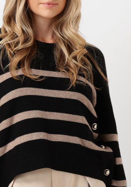 Schwarze CO'COUTURE Pullover & Cardigans MAJA BUTTON STRIPE - large