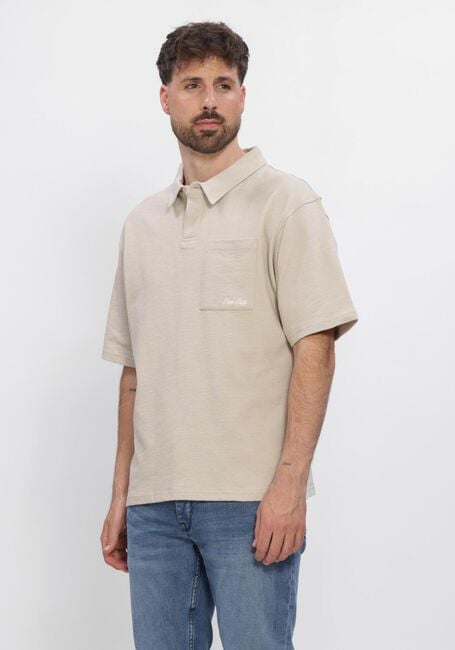 Beige PURE PATH Polo-Shirt STRUCTURED POLO - large