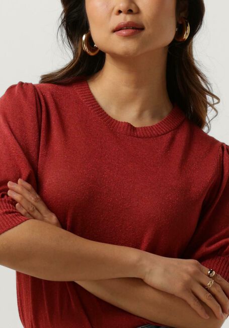 Rote MINUS T-shirt LIVA PUFF SLEEVE METALLIC KNIT PULLOVER - large