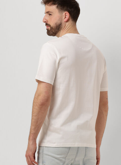 Weiße SCOTCH & SODA T-shirt ESSENTIAL LOGO BADGE T-SHIRT - large