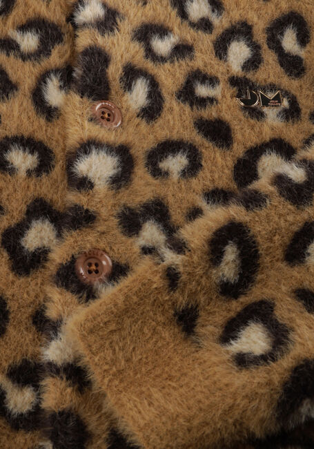 Braune Jelly Mallow Strickjacke COZY LEOPARD CARDIGAN - large