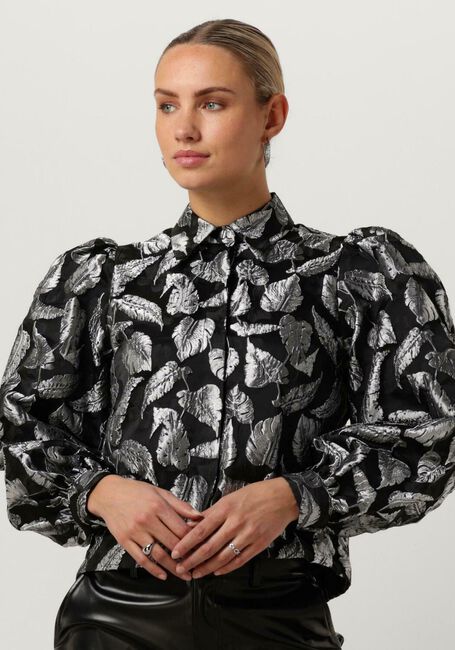 Silberne SELECTED FEMME Blusen SLFPAULA-ELANI SILVER LEAF JACKET B - large