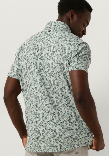 Blaue PME LEGEND Casual-Oberhemd SHORT SLEEVE SHIRT PRINT ON JERSEY SLUB PIQUE - large
