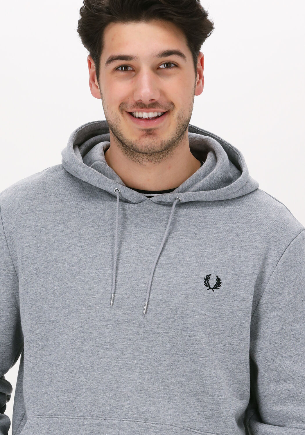 Graue FRED PERRY Sweatshirt TIPPED HOODED SWEATSHIRT Omoda