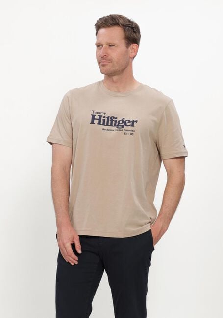 Beige TOMMY HILFIGER T-shirt NAUTICAL CHEST GRAPHIC REG TEE - large