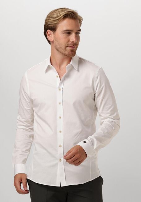 Weiße CAST IRON Casual-Oberhemd LONG SLEEVE SHIRT TWILL JERSEY 2 TONE - large