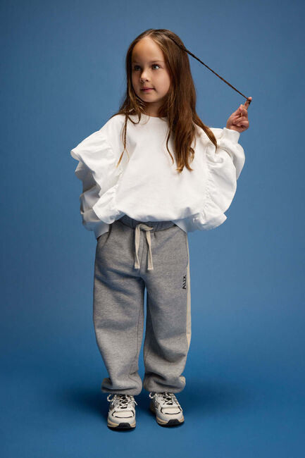 Weiße ALIX MINI Sweatshirt RUFFLE VINTAGE SWEATER - large