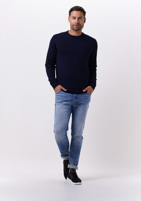 Dunkelblau SELECTED MEN Pullover SLHTOWN MERINO COOLMAX KNIT CREW - large