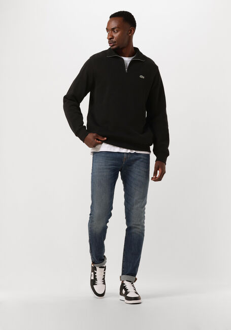Schwarze LACOSTE Pullover REGULAR FIT HIGH NECK ZIPPED SWEATSHIRT - large