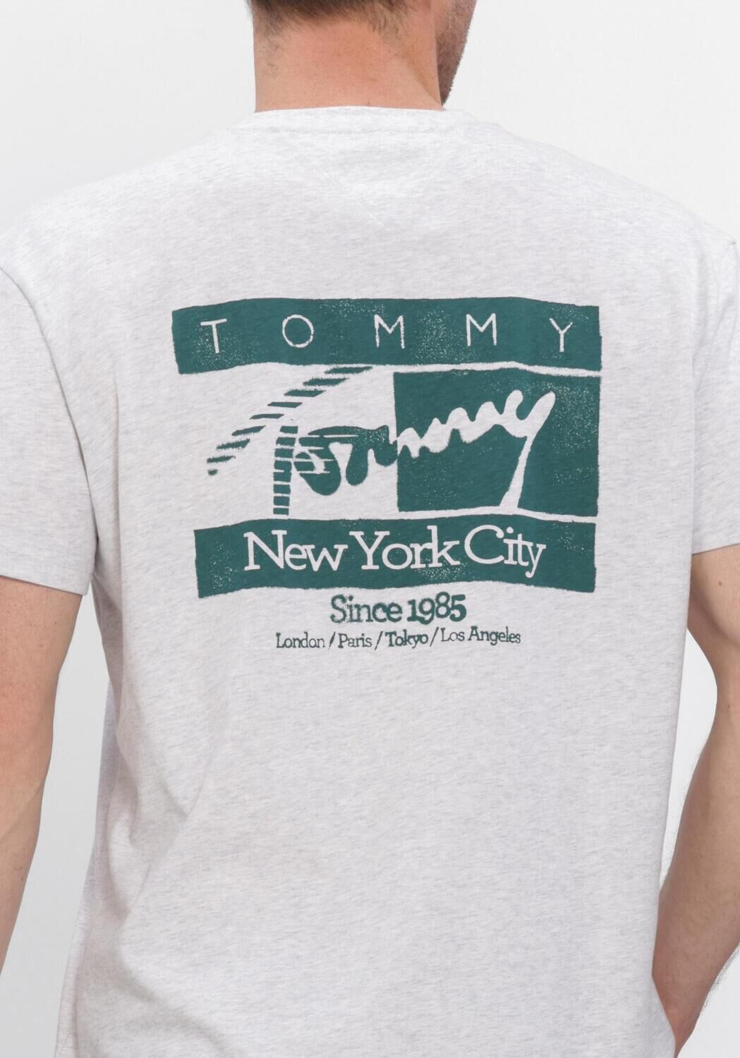 Hellgrau TOMMY JEANS T-shirt TJM REG SIGN FLAG SS TEE EXT - large