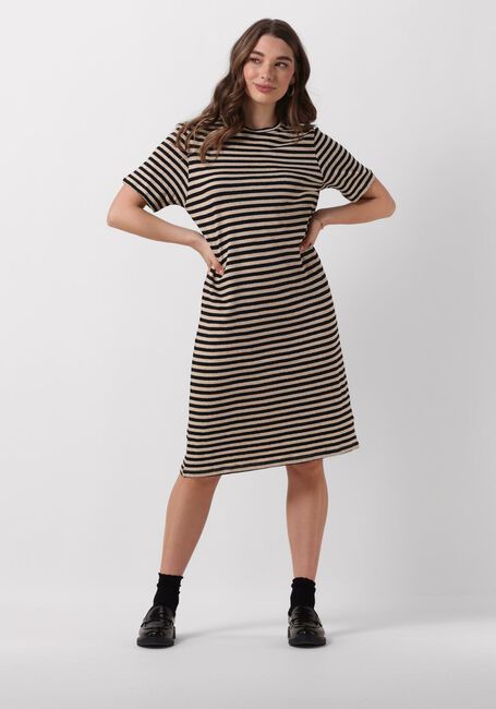 Schwarze PENN & INK Midikleid DRESS STRIPE - large