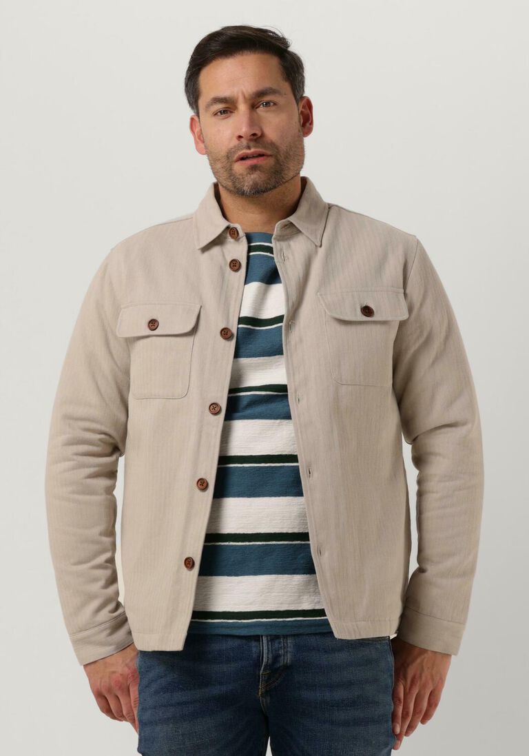 beige anerkjendt jack akoscar quilted os