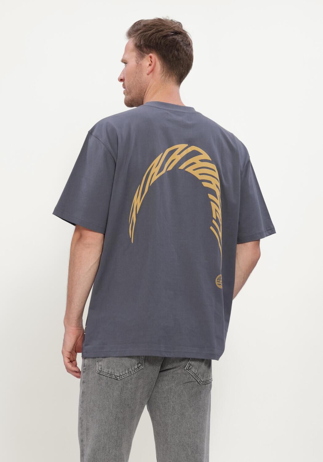 Dunkelgrau WOODBIRD T-shirt WBBAINE WARP TEE - large